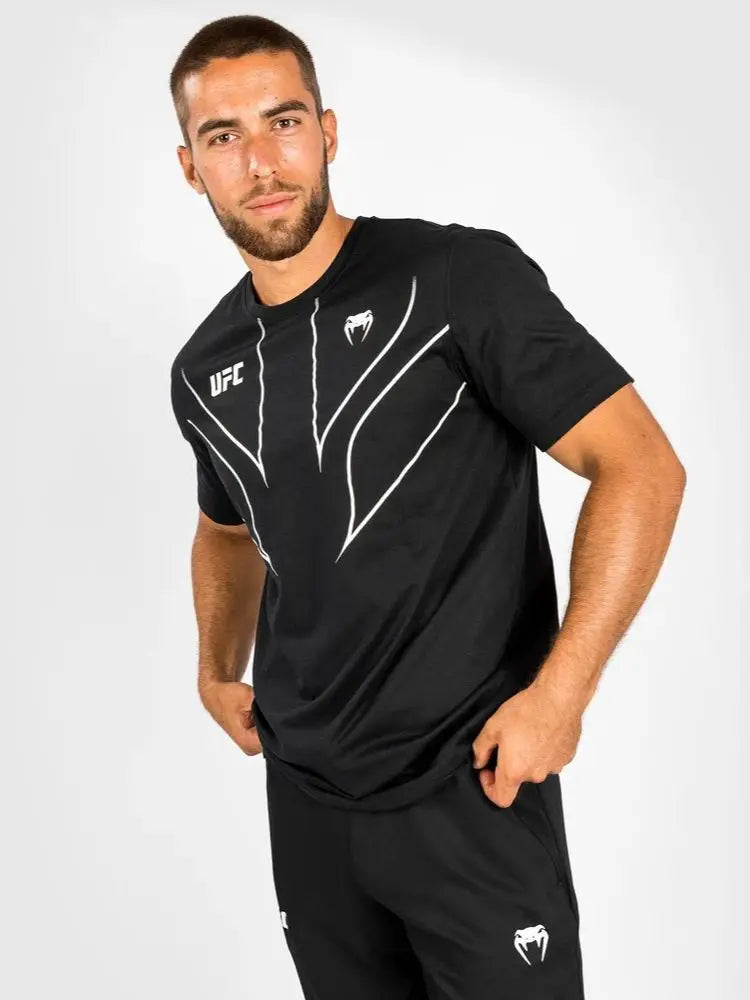 2025 summer new UFC fighting training T-shirt European size large size T-shirt work clothes quick-drying and breathable top