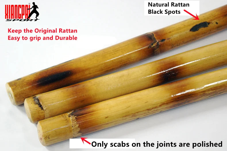 1pcs Indonesia Rattan Hard Stick Martial Arts Kung Fu Training Equipment Self Defense Unleashing Outdoor Sports 60cm Bat